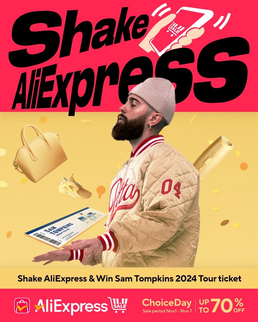 Sam Tompkins tour x AliExpress