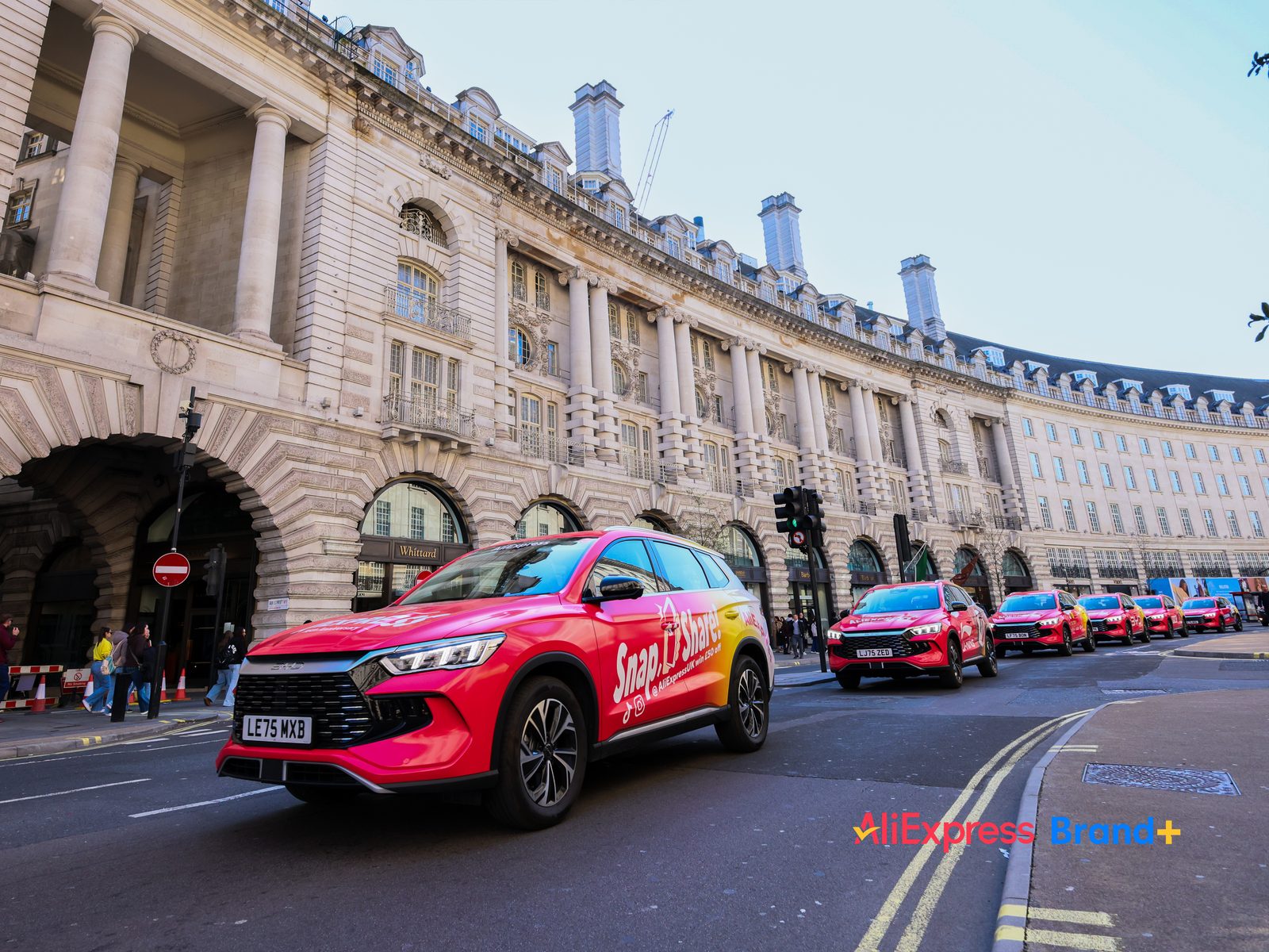 Branded convoy on Regent Street