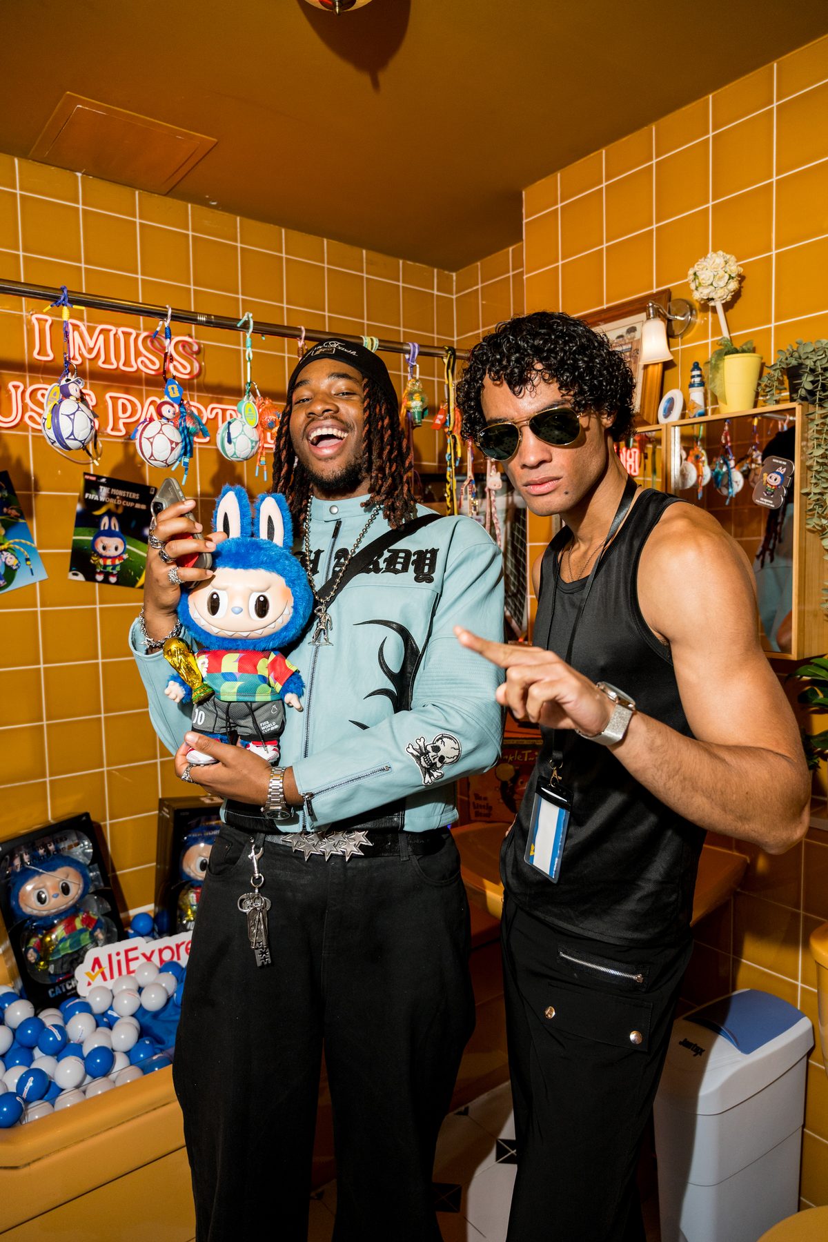 POP MART FIFA World Cup plush at photo booth