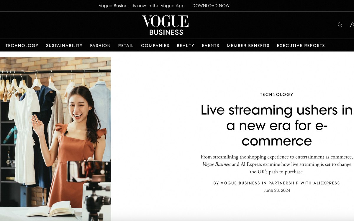 Vogue Business × AliExpress 官方合作报道